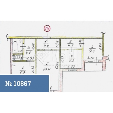 3-к квартира 64 кв.м 4/9 эт.