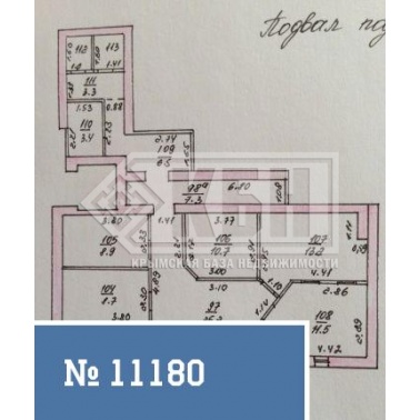 5-к квартира 103 кв.м 1/10 эт.