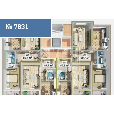 1-к квартира 41 кв.м 5/10 эт.