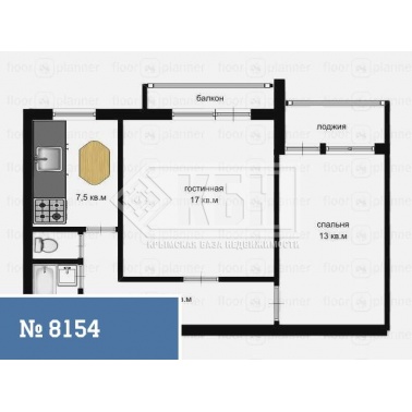 2-к квартира 55 кв.м 8/9 эт.