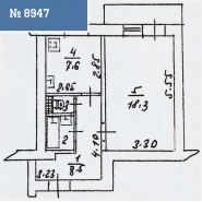 Симферопольский район, 1-к квартира 37 кв.м 1/9 эт.