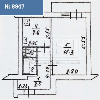 1-к квартира 37 кв.м 1/9 эт.