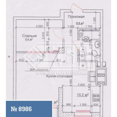 1-к квартира 41 кв.м 7/10 эт.