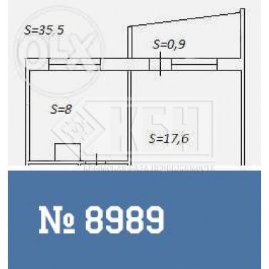 1-к квартира 35 кв.м 2/9 эт.