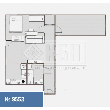 3-к квартира 56 кв.м 5/5 эт.